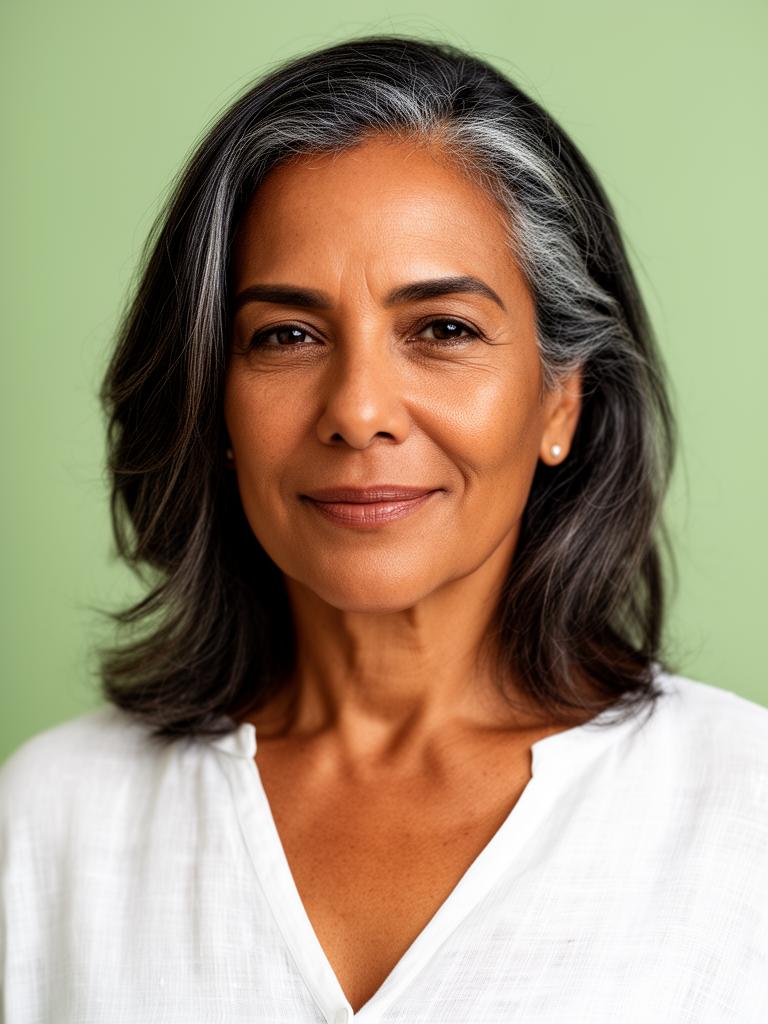 Mulher tranquila e descansada